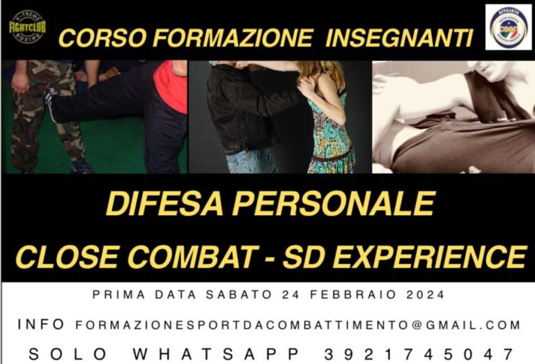 Corso Formazione Insegnanti Difesa Personale