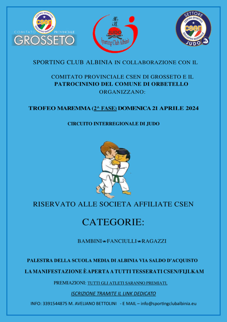 Trofeo Maremma 2° Fase – Judo